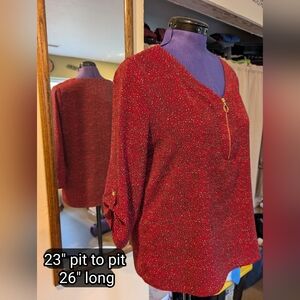 Cure Brand Women's Red Blouse